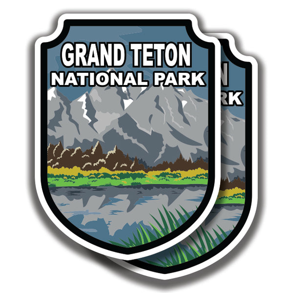 GRAND TETON NATIONAL PARK DECAL 2 Stickers Bogo
