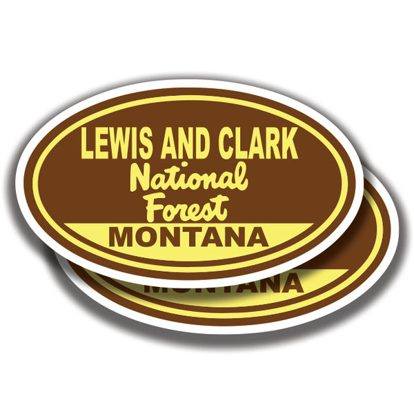 LEWIS AND CLARK NATIONAL FOREST DECALs Montana 2 Stickers Bogo