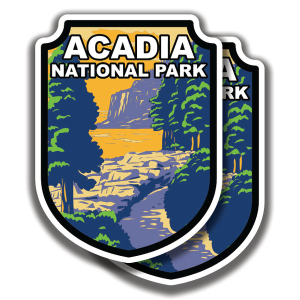 OTTER CLIFF ACADIA NATIONAL PARK DECAL 2 Stickers Bogo
