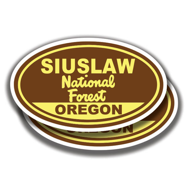SIUSLAW NATIONAL FOREST DECALs Oregon 2 Stickers Bogo