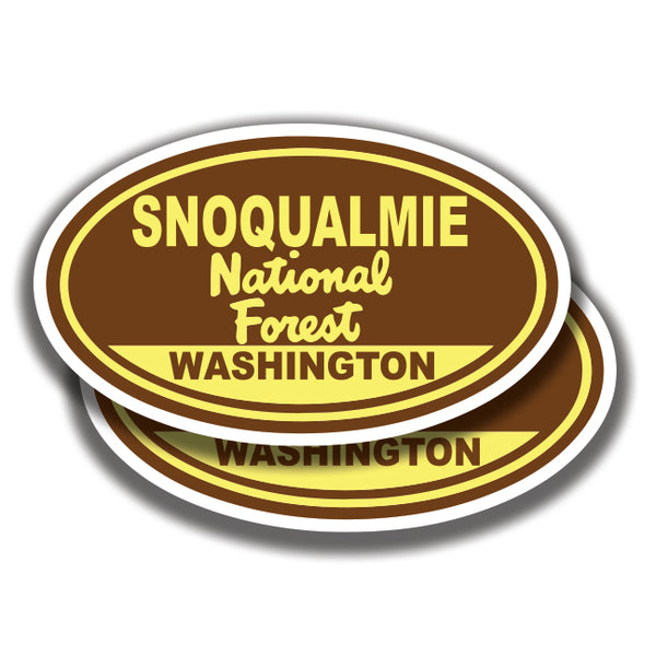 SNOQUALMIE NATIONAL FOREST DECALs Washington 2 Stickers Bogo