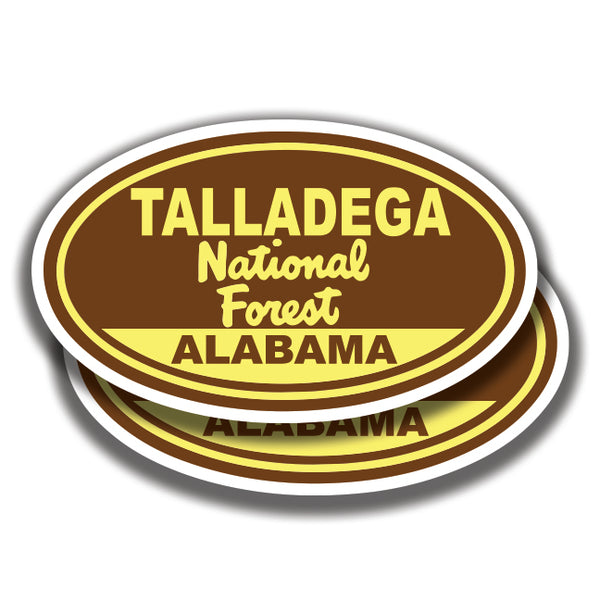 TALLADEGA NATIONAL FOREST DECALs Alabama 2 Stickers Bogo