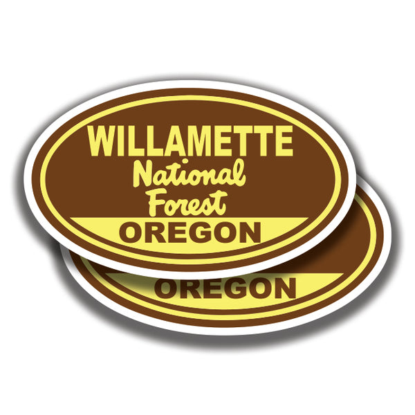 WILLAMETTE NATIONAL FOREST DECALs Oregon 2 Stickers Bogo