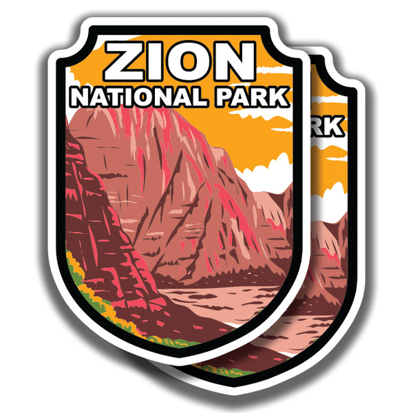 ZION NATIONAL PARK DECAL 2 Stickers Bogo