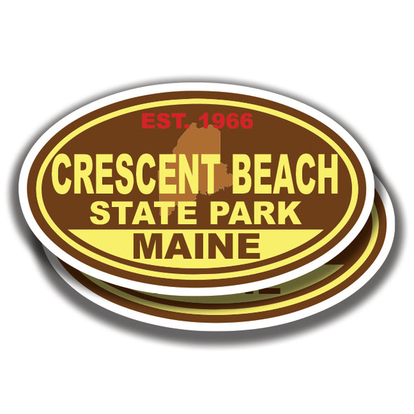 CRESCENT BEACH STATE PARK DECALs Maine 2 Stickers Bogo