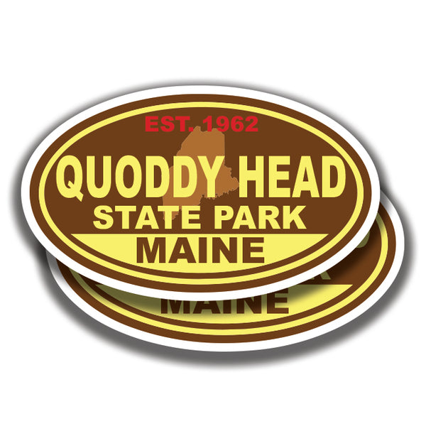 QUODDY HEAD STATE PARK DECALs Maine 2 Stickers Bogo