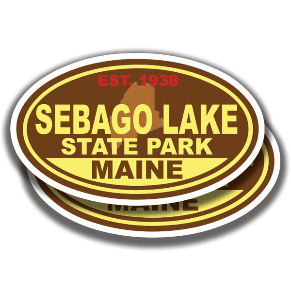 SEBAGO LAKE STATE PARK DECALs Maine 2 Stickers Bogo