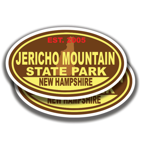 JERICHO MOUNTAIN STATE PARK DECALs New Hampshire 2 Stickers Bogo