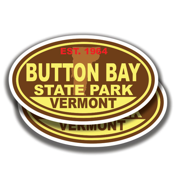BUTTON BAY STATE PARK DECALs Vermont 2 Stickers Bogo