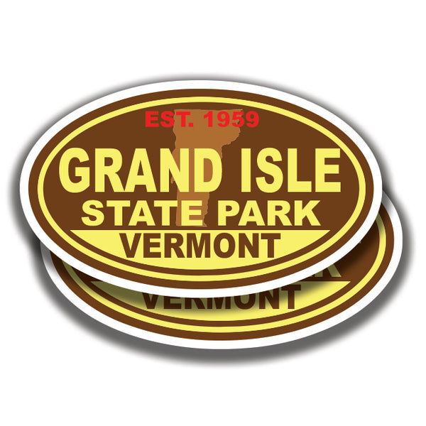GRAND ISLE STATE PARK DECALs Vermont 2 Stickers Bogo