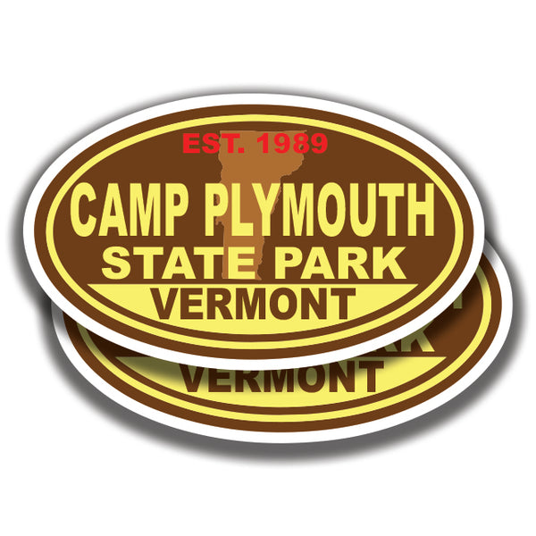 CAMP PLYMOUTH STATE PARK DECALs Vermont 2 Stickers Bogo
