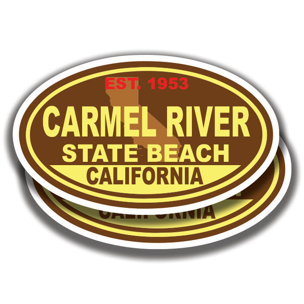 CARMEL RIVER STATE BEACH DECALs California 2 Stickers Bogo