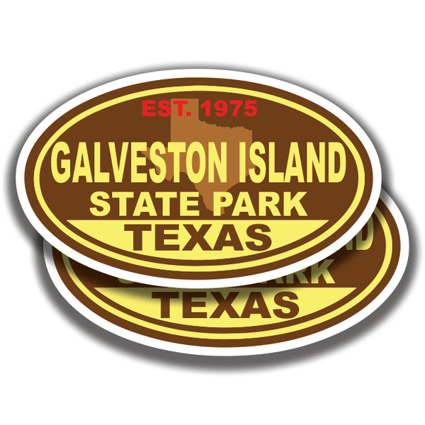 GALVESTON ISLAND STATE PARK DECALs Texas 2 Stickers Bogo