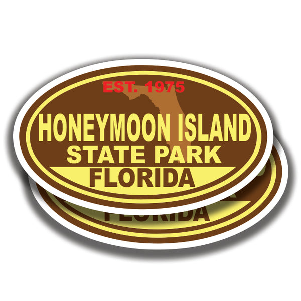 HONEYMOON ISLAND STATE PARK DECALs Florida 2 Stickers Bogo