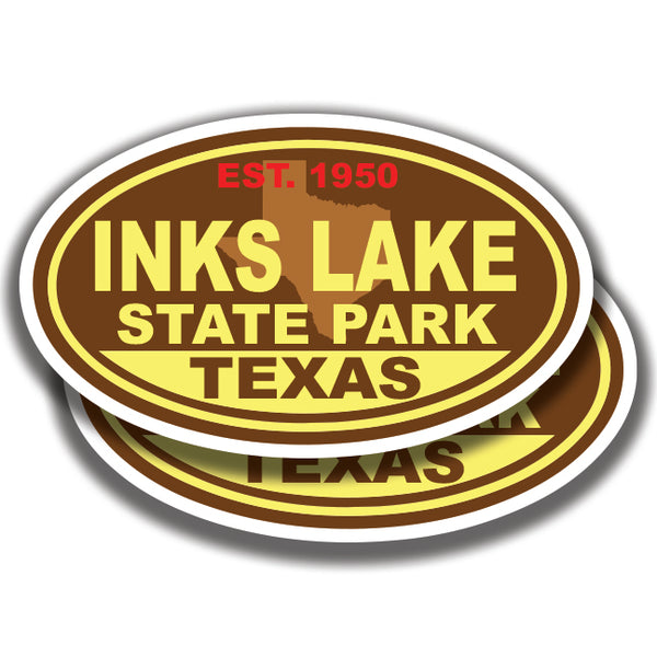 INKS LAKE STATE PARK DECALs Texas 2 Stickers Bogo