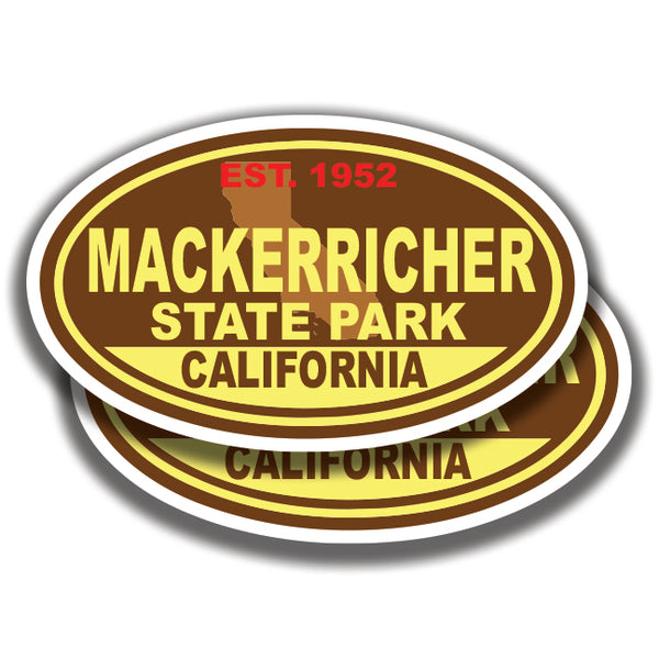 MACKERRICHER STATE PARK DECALs California 2 Stickers Bogo