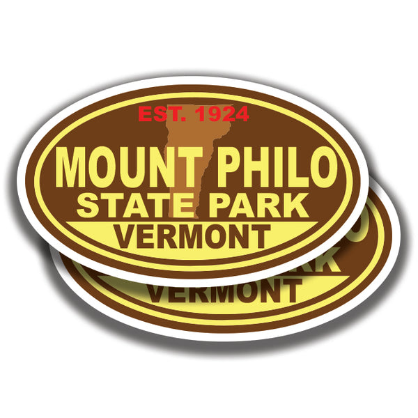 MOUNT PHILO STATE PARK DECALs Vermont 2 Stickers Bogo