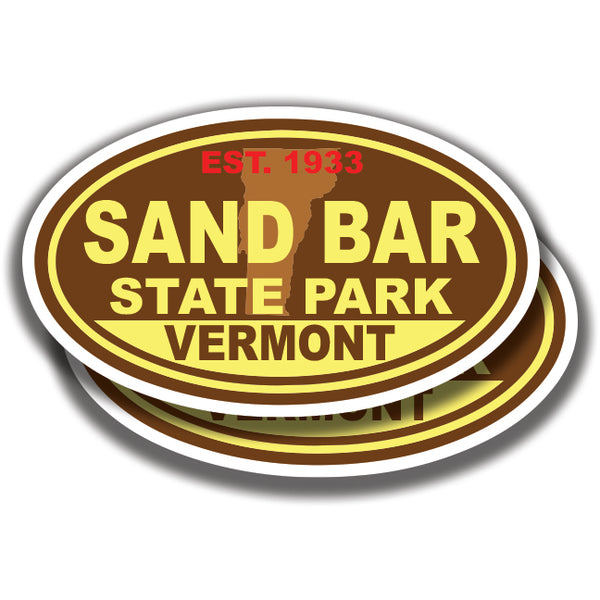 SAND BAR STATE PARK DECALs Vermont 2 Stickers Bogo