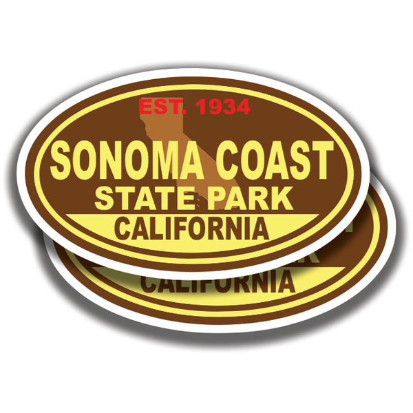 SONOMA COAST STATE PARK DECALs California 2 Stickers Bogo