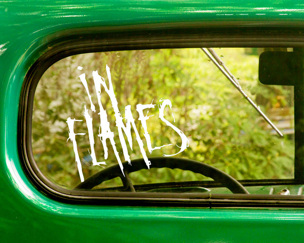 2 In Flames Band Decal Stickers - The Sticker And Decal Mafia