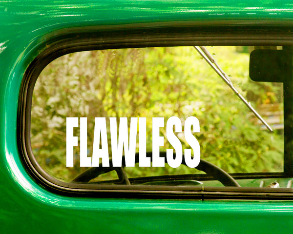 2 FLAWLESS Car Decals Sticker - The Sticker And Decal Mafia