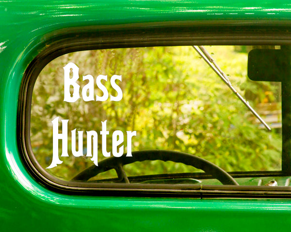 2 Bass Hunter Fishing Decal Stickers - The Sticker And Decal Mafia