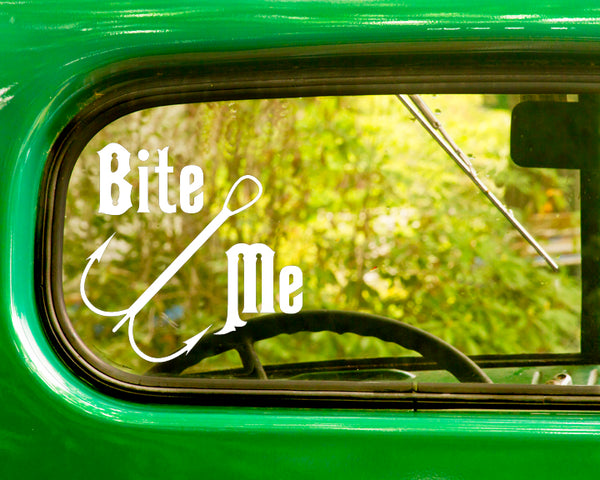 2 Bite Me Fishing Decal Stickers - The Sticker And Decal Mafia