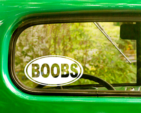 Boobs Breasts Funny Decal Sticker - The Sticker And Decal Mafia