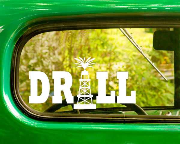2 Drill Oil Gas Drilling Decal Stickers - The Sticker And Decal Mafia
