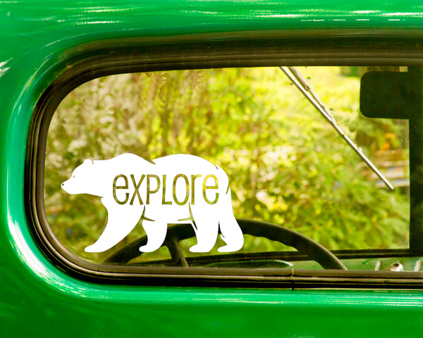 2 Explore Bear Nature Decals Stickers - The Sticker And Decal Mafia