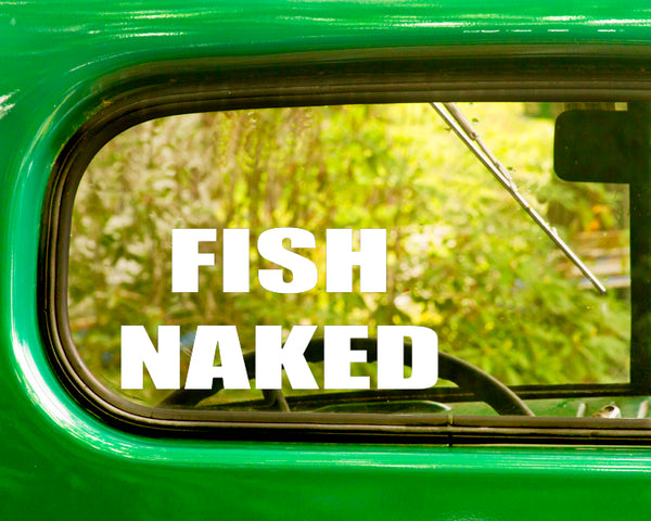 2 Fish Naked Fishing Decal Stickers - The Sticker And Decal Mafia