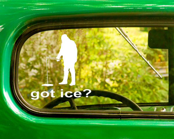2 Got Ice? Fishing Decal Stickers - The Sticker And Decal Mafia