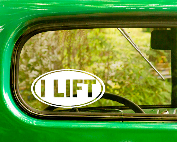 I Lift Weightlifting Decal Sticker - The Sticker And Decal Mafia