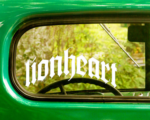 2 LIONHEART Band Decals Stickers Bogo - The Sticker And Decal Mafia