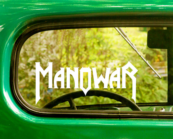 2 MANOWAR Band Decal Stickers - The Sticker And Decal Mafia
