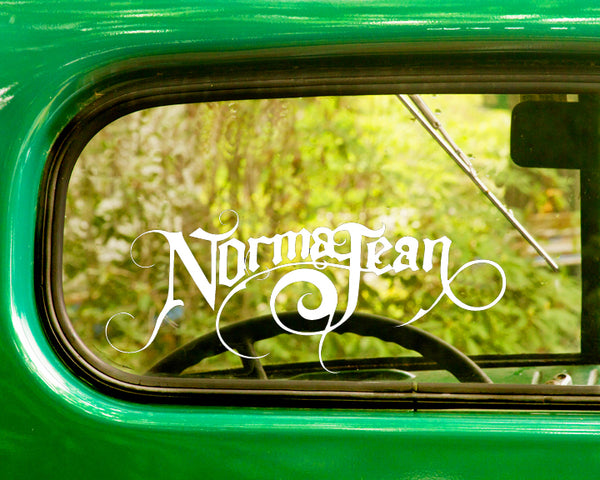 2 NORMA JEAN Band Decals Stickers Bogo - The Sticker And Decal Mafia