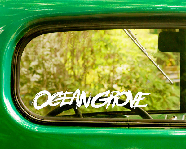 2 OCEAN GROVE Band Decals Stickers Bogo - The Sticker And Decal Mafia