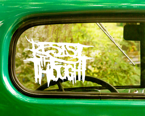 2 RESIST THE THOUGHT Band Decal Stickers - The Sticker And Decal Mafia