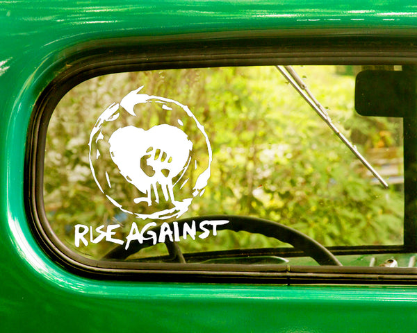 2 RISE AGAINST Band Decal Stickers - The Sticker And Decal Mafia