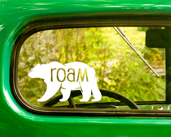 2 Roam bear Silhouette Nature Decal Stickers - The Sticker And Decal Mafia
