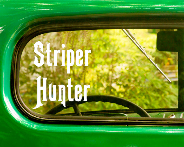 2 Striper Hunter Fishing Decal Stickers - The Sticker And Decal Mafia