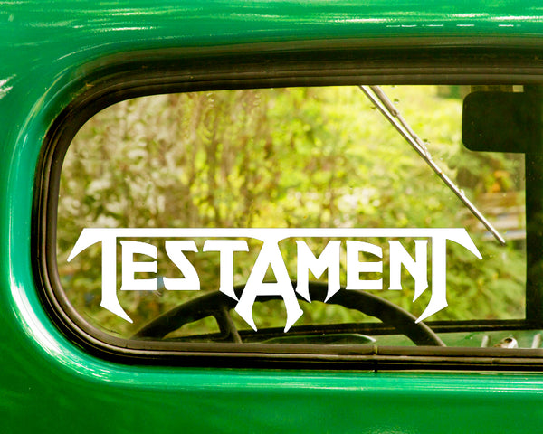2 TESTAMENT Band Decal Stickers - The Sticker And Decal Mafia