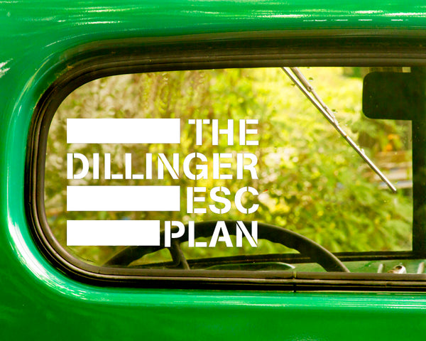 2 THE DILLINGER ESCAPE PLAN Band Decal Stickers - The Sticker And Decal Mafia