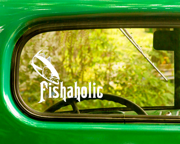 2 Tuna Fishaholic Fishing Decal Stickers - The Sticker And Decal Mafia