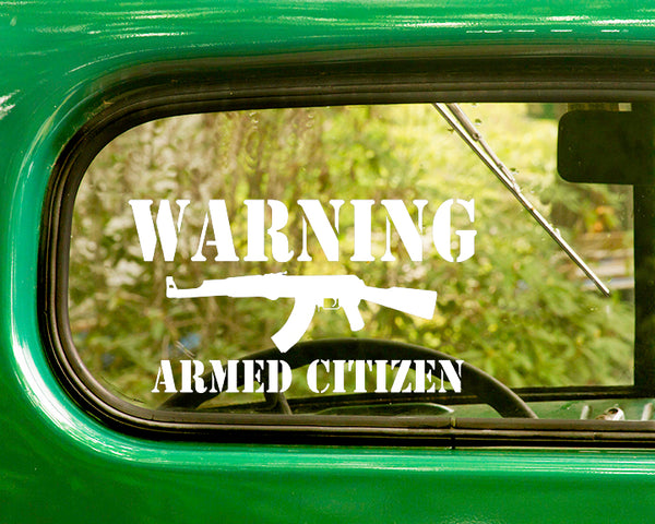 Warning Decal Sticker, Armed Citizen - The Sticker And Decal Mafia