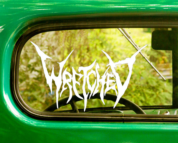 2 WRETCHED Band Decal Stickers - The Sticker And Decal Mafia